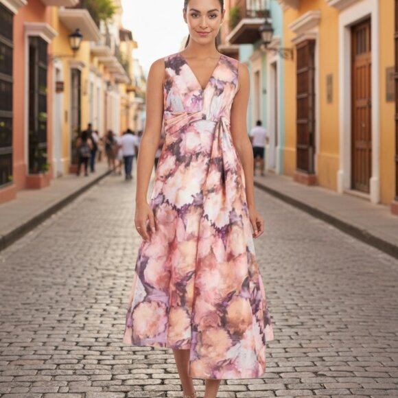 KAY UNGER New York Women Lady's Soft Orchid Dress 4 - Picture 10 of 10